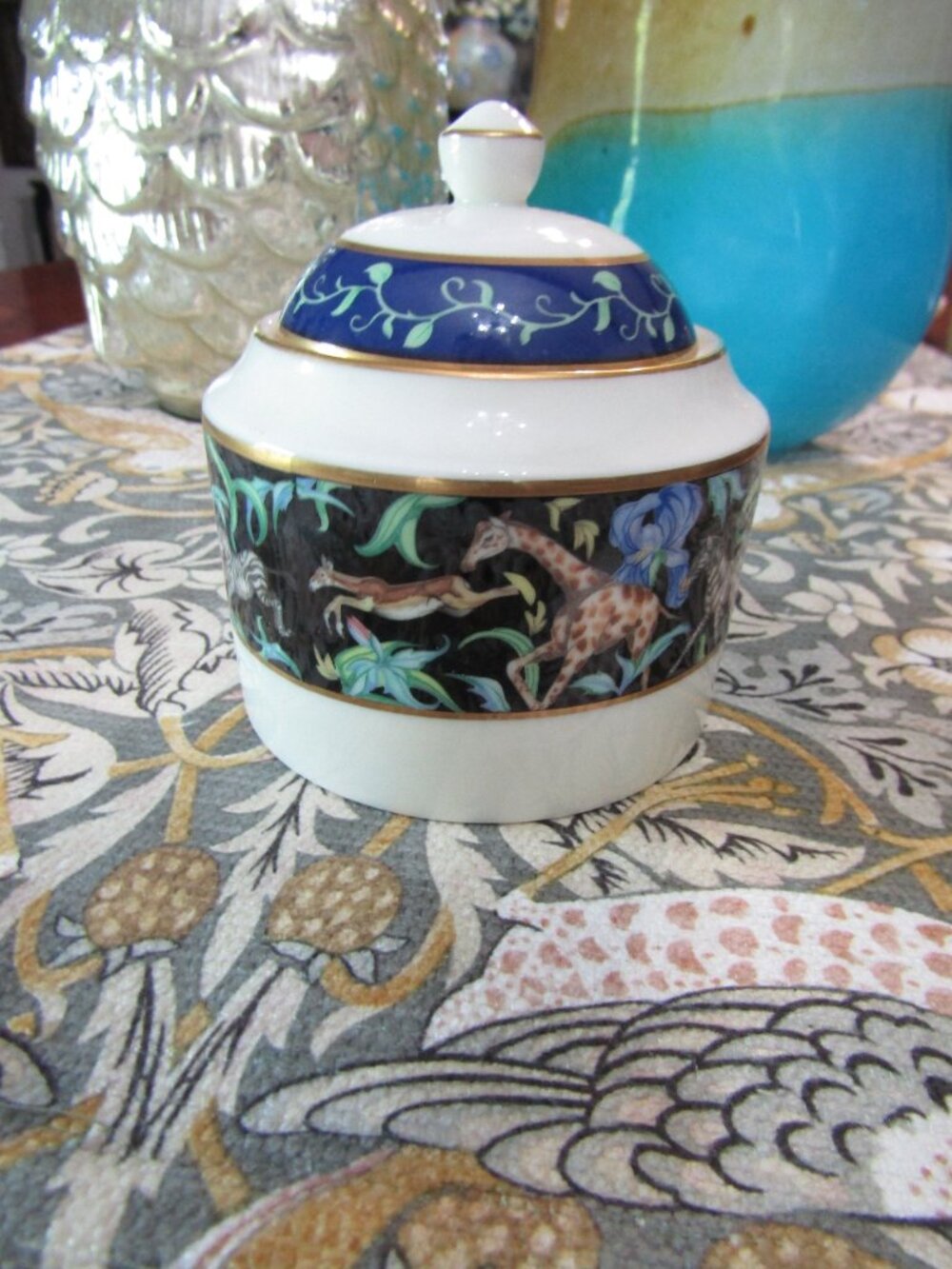 Franciscan Fine Bone China Jane St. Gaston Sugar Bowl "Menagerie"
